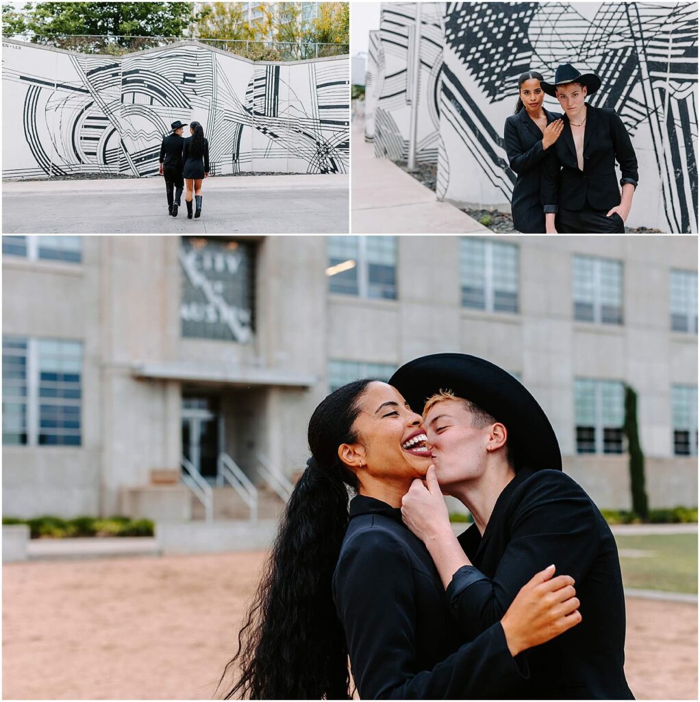 Date Night Delight: Queer Love in AustinVibrant Queer Love: Downtown Austin Photography Emily Wisch