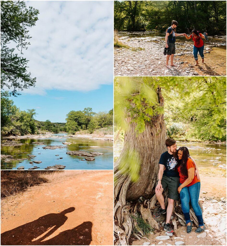 a surprise wedding proposal at Pedernales Falls State Park near Austin Texas by Emily Wisch