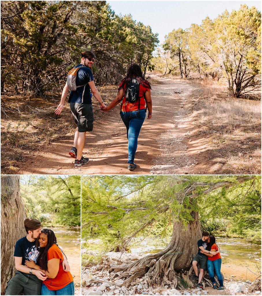 a surprise wedding proposal at Pedernales Falls State Park near Austin Texas by Emily Wisch