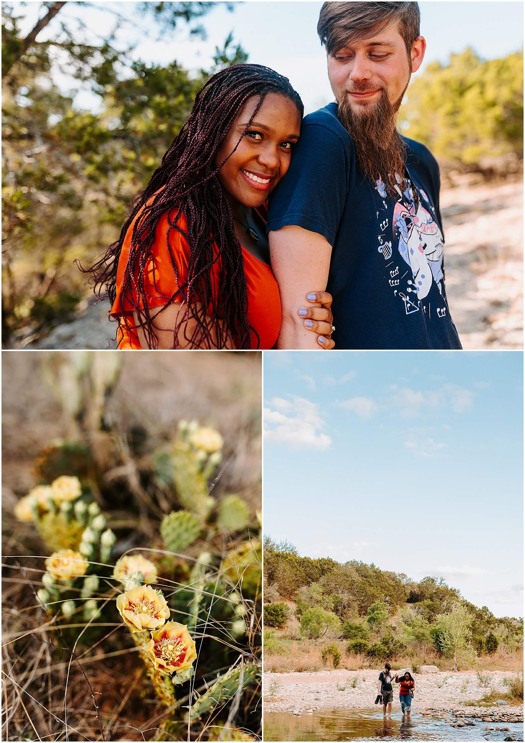 a surprise wedding proposal at Pedernales Falls State Park near Austin Texas by Emily Wisch